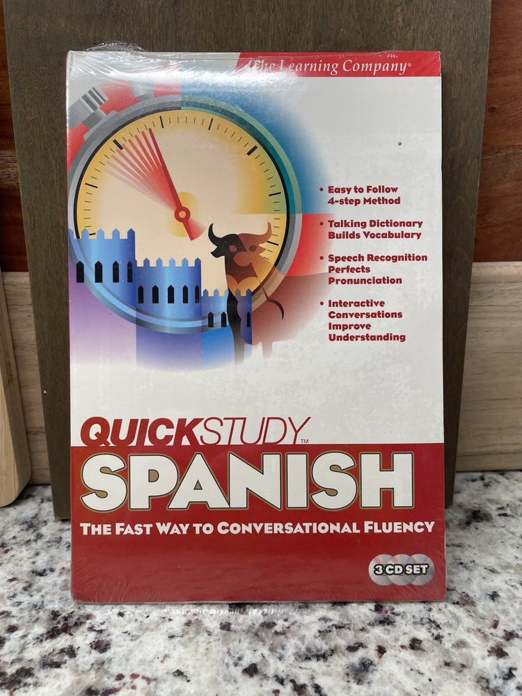 The Learning Company - Quick Study Spanish 3 CD Set! New & Sealed!