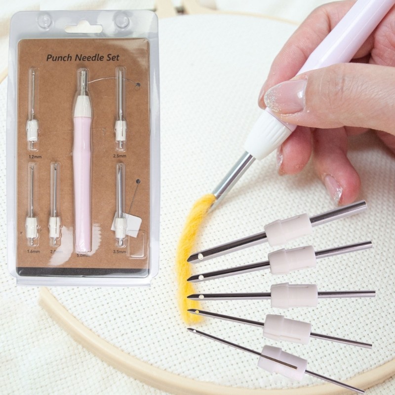 Ergonomic Handle Embroidery Pen Adjustable Needle Crafting Sewing Accessory