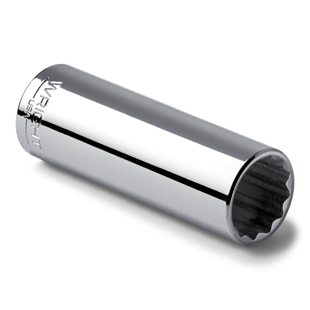 Wright Tool 2608 1/4" Drive Chrome Deep Socket 12 Point SAE 1/4"