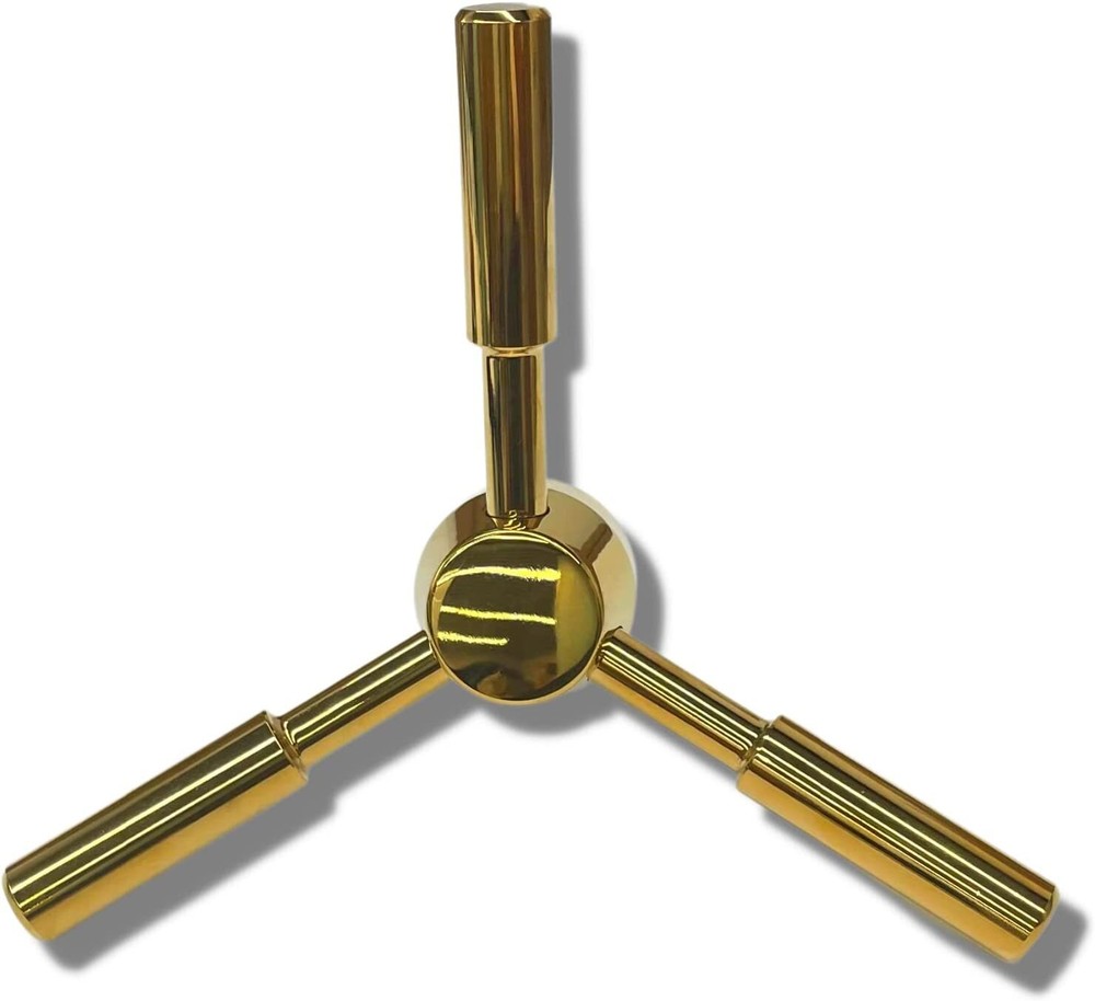 Gun Safe Handle Replacement - 3 Spoke Handle with Gold Finish for Strong Box