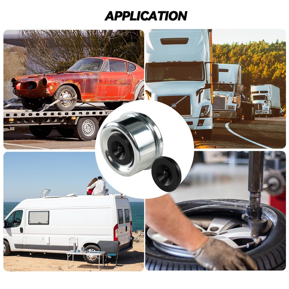 4Pcs 2.44" Trailer Bearing Dust Cap, Bearing Buddy Caps, Trailer Axle Grease Cap