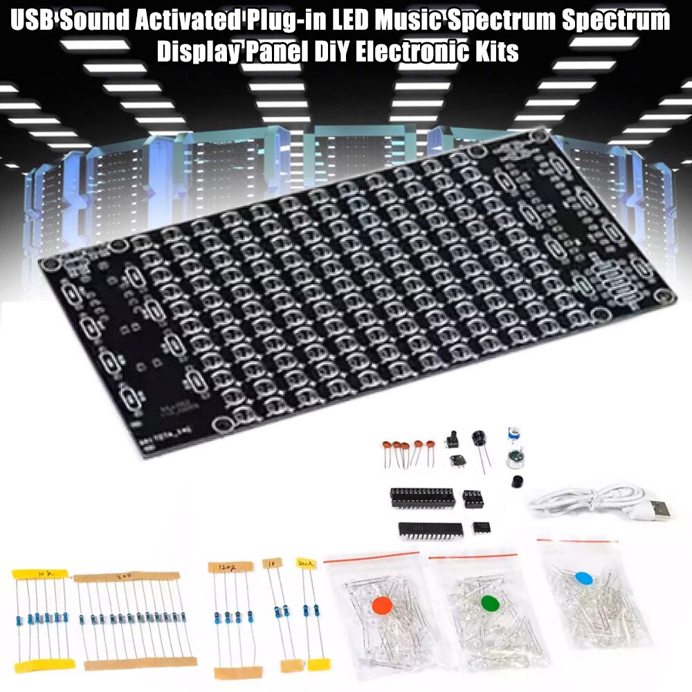 USB Mini Electronic Display DC 5V Spectrum Display Light DIY Part Durable