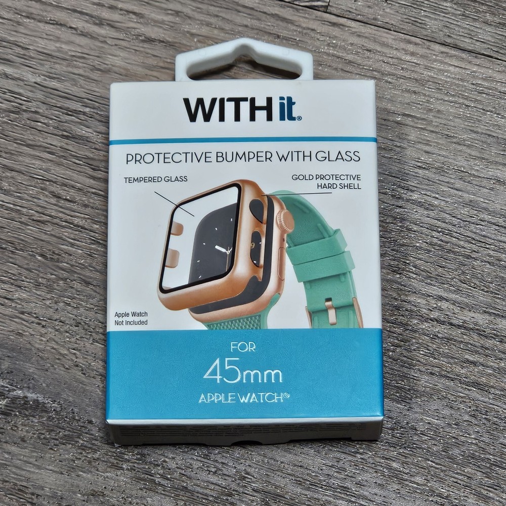 Apple Watch 45MM Protective Bumper Tempered Glass Smartwatch Screen Protector