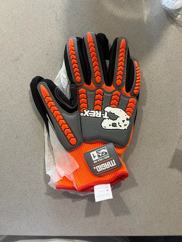 (Pair) Magid T-REX Sandy Impact-Resistant Work Gloves LARGE