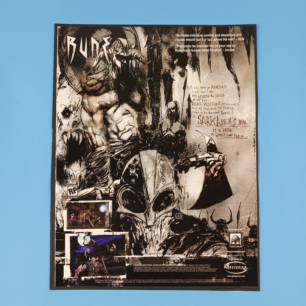2000 RUNE Sarkamen's War Print Advertisement