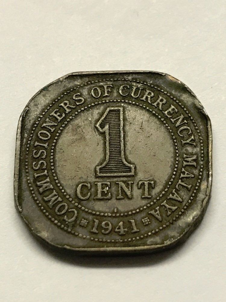 1941-I Malaya 1 Cent VF+ #5453