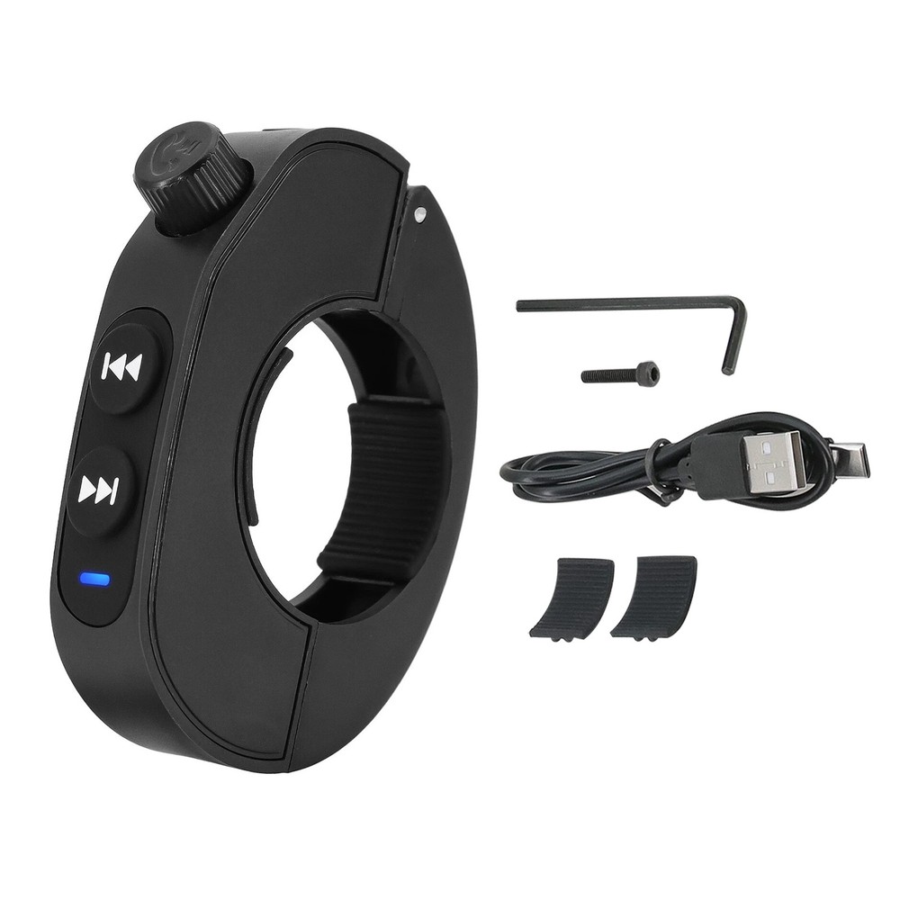 Durable Wireless Bluetooth Media Remote Control For Motorcycle Handlebar Black