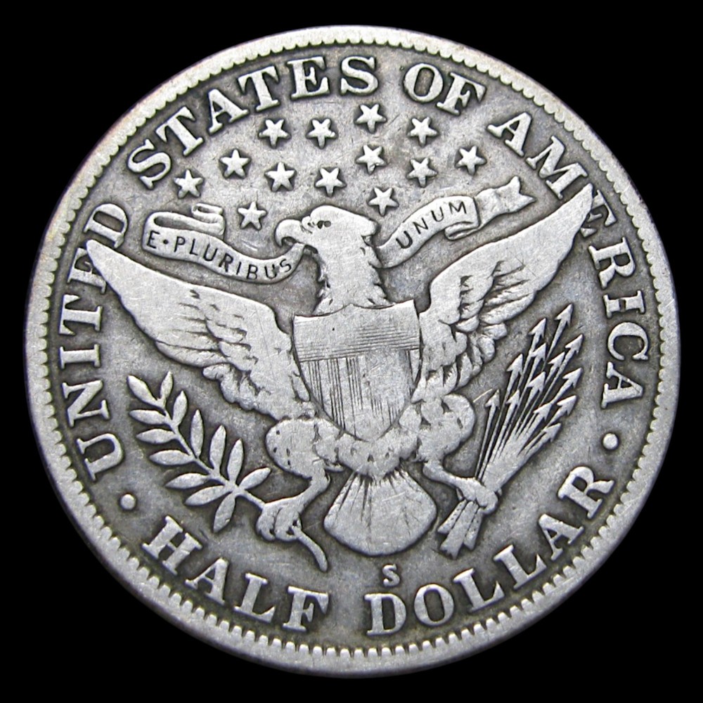 1914-S Barber Half Dollar Silver ---- Nice Condition Coin ---- #KK512