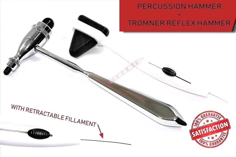 PERCUSSION HAMMER WITH TACTILE STRING + TROMNER REFLEX HAMMER DIAGNOSTIC SET