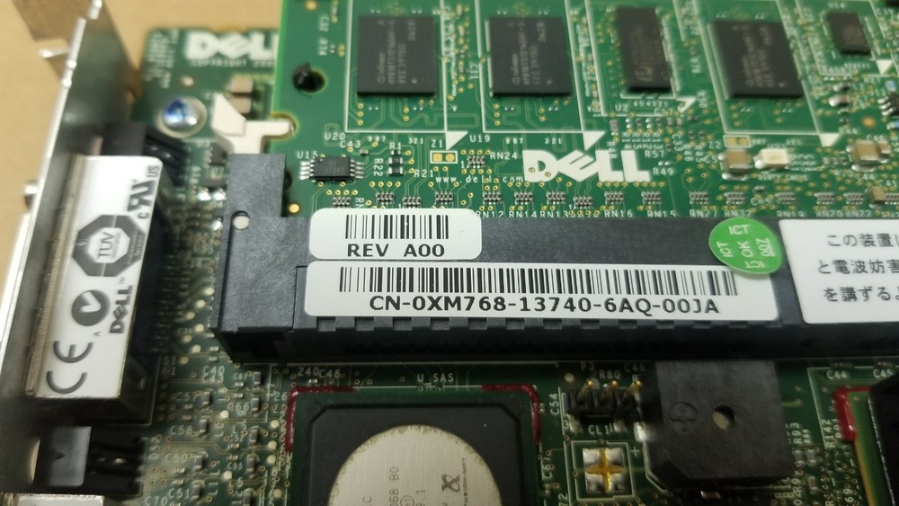 Dell XM768 PERC 5/E Dual Channel 256MB SAS Raid Controller with Battery