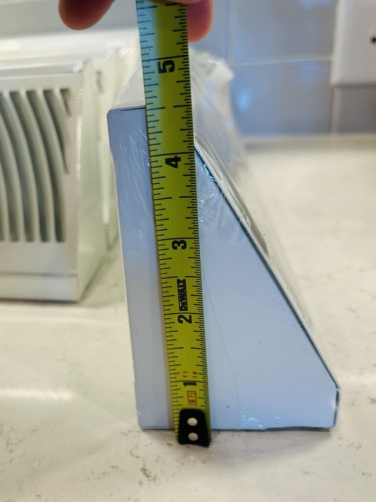 6 Pcs Baseboard Register Vent 15” Round Flow Diffuser Covers (White)