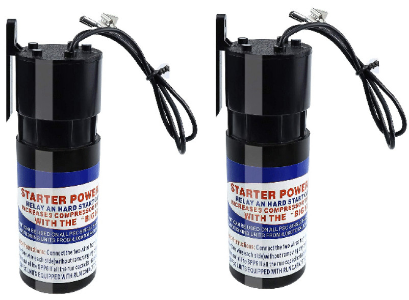 SPP6 Hard Start Kit Capacitor Relay 1/2HP-10HP Increases Torque 500% -2Pack