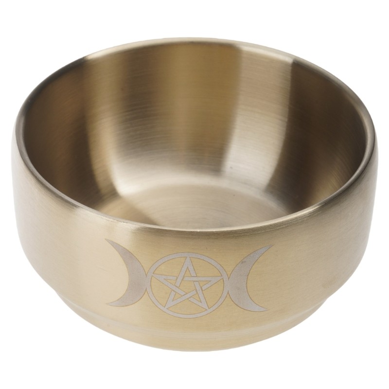 Altar Bowl Ritua Gold Plating Tableware Ceremony Moon Divination Astrological