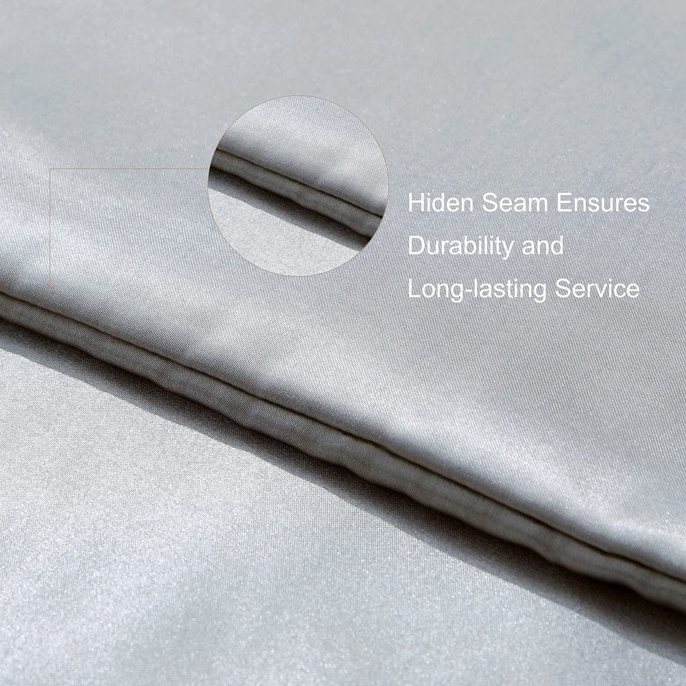 Silk Throw Blanket - Silver Grey Cooling Packable Satin Blanket for Couch, Be...