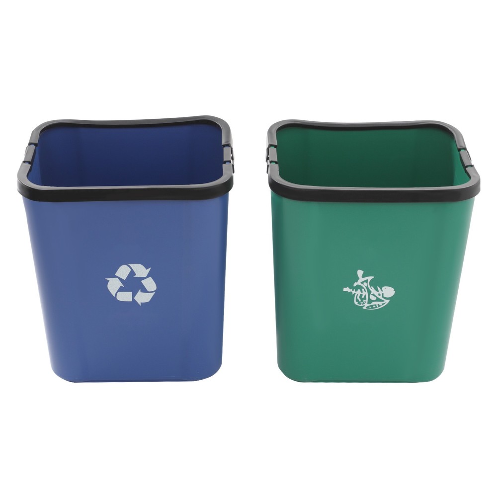2-Grid Kitchen Trash Can Cabinet Double Tilt-out Trash Can Trash Bin Holder