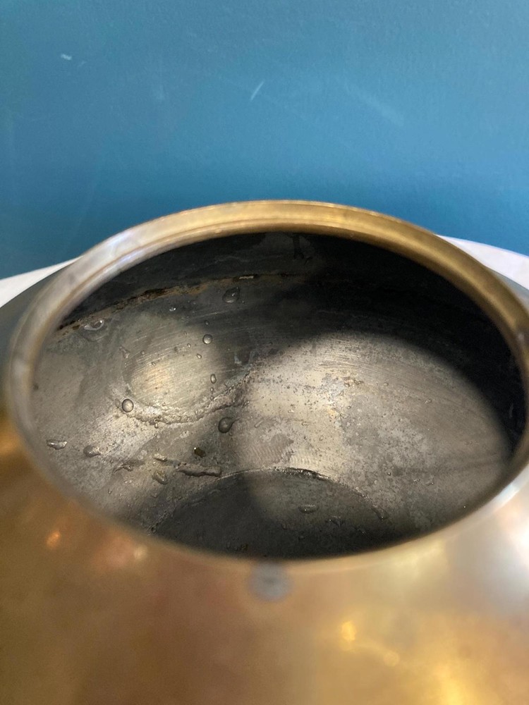 Mid-Century Brass Teapot with Lid