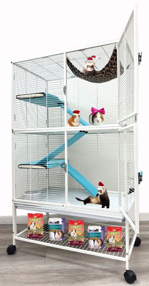 Double Unit X-LARGE Cage 1/2-inch Bar Chinchilla Sugar Glider Rat Mice Squirrel