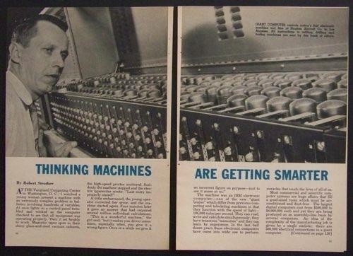 1958 article IBM Computer at Vangaurd Computing Hughes Aircraft
