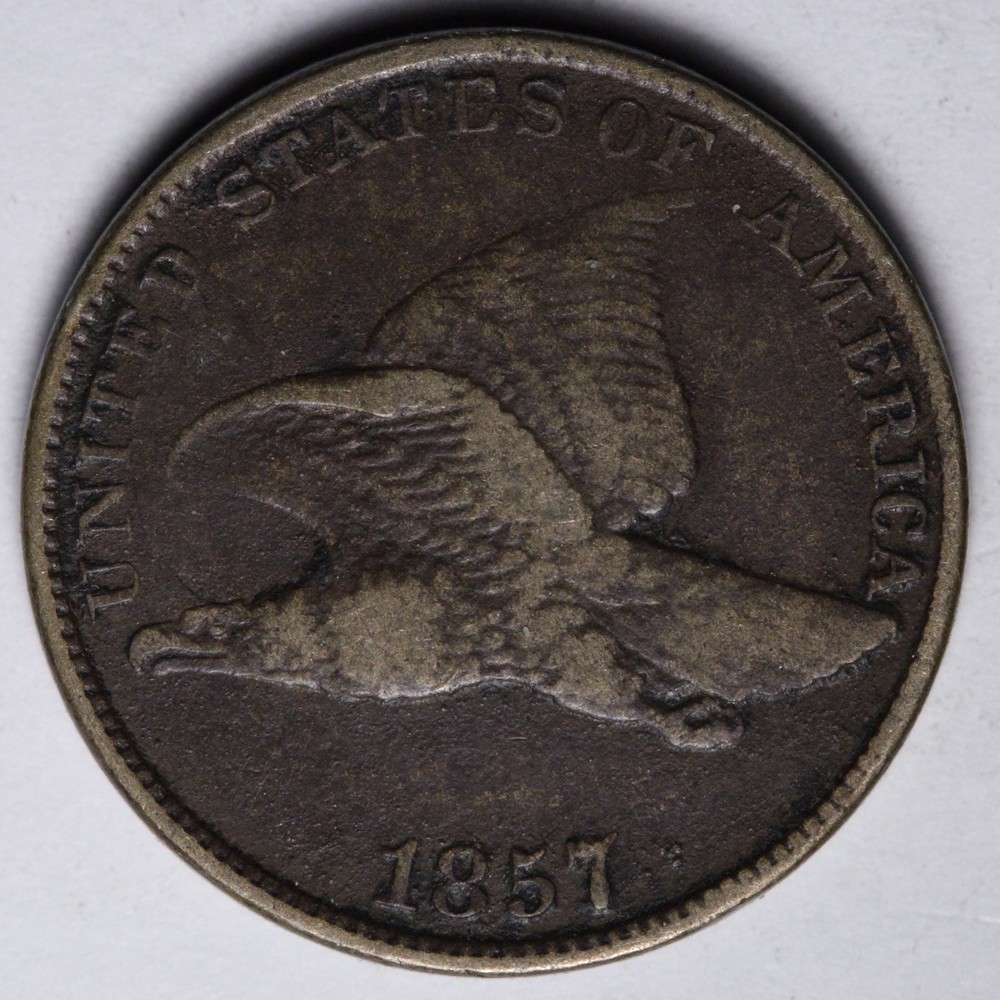 1857 Flying Eagle Cent Penny VF E101 GIJO