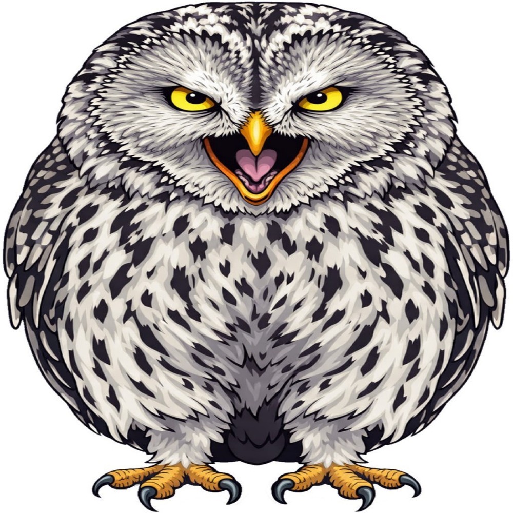 30 Custom Screeching Owl Personalized Address Labels