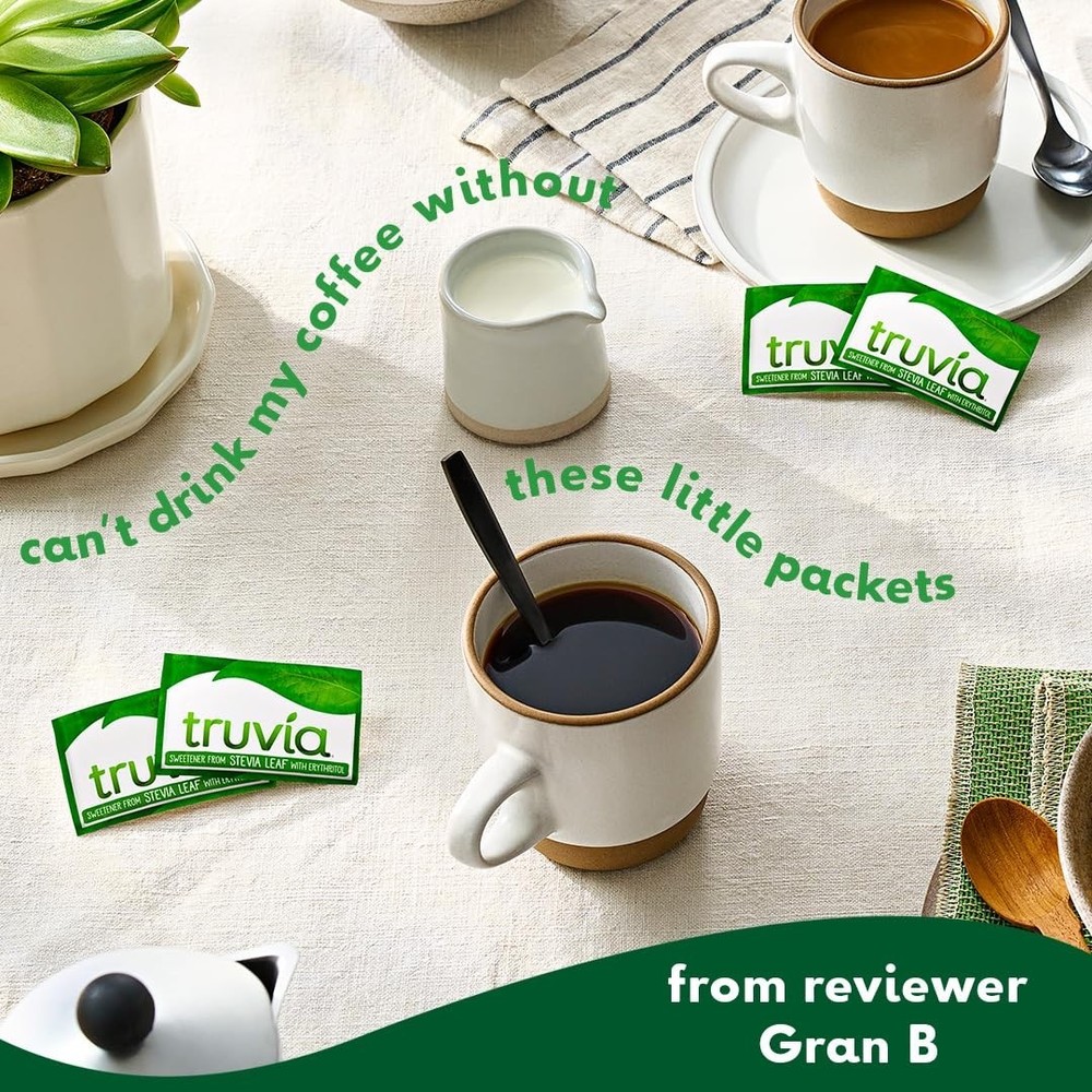 Stevia Leaf Sweetener Packets - 140 Count for Weight Management & Cravings