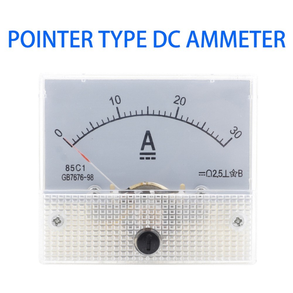1pc DC Voltmeter Pointer Head, White ABS Analog Ammeter Panel Gauge3257