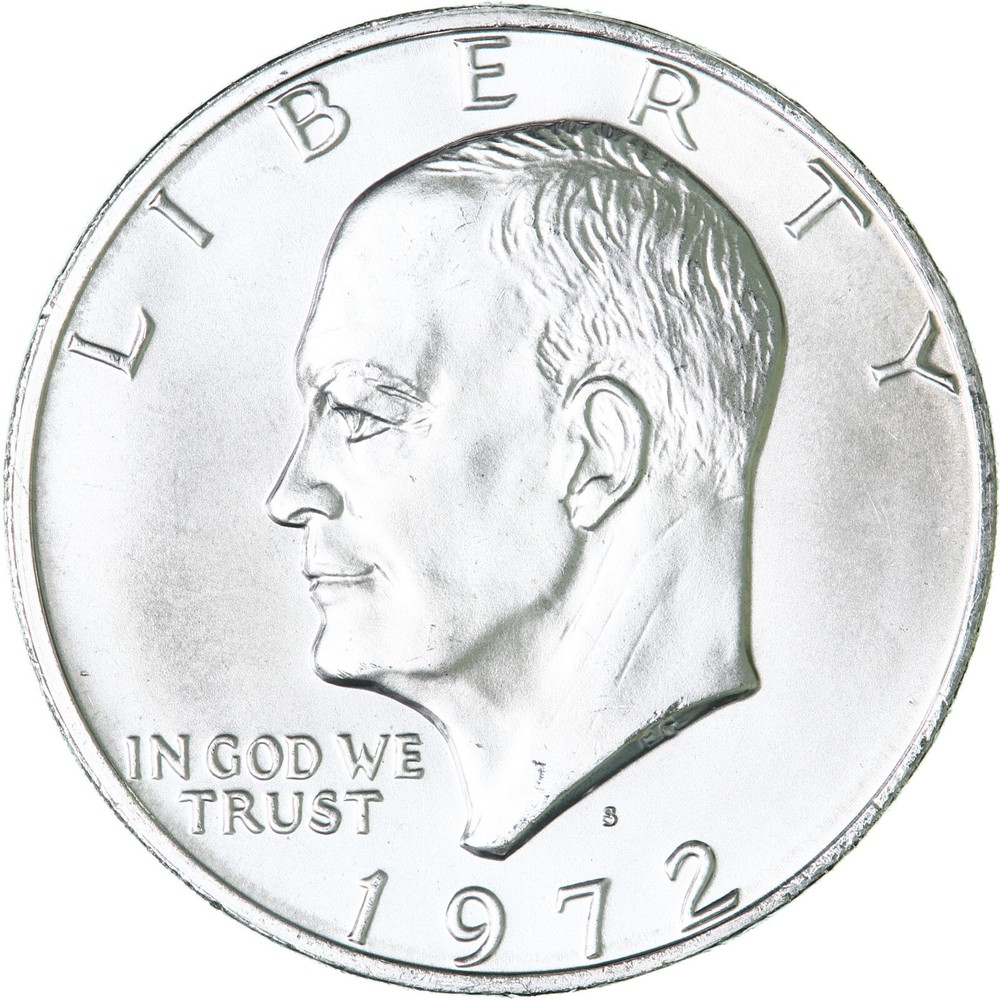 1972 S Eisenhower Dollar 40% Silver BU Ike US Coin