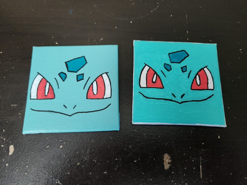 Handpainted Canvas Panel Magnet Bulbasaur (*FAST SHIPPING!*)