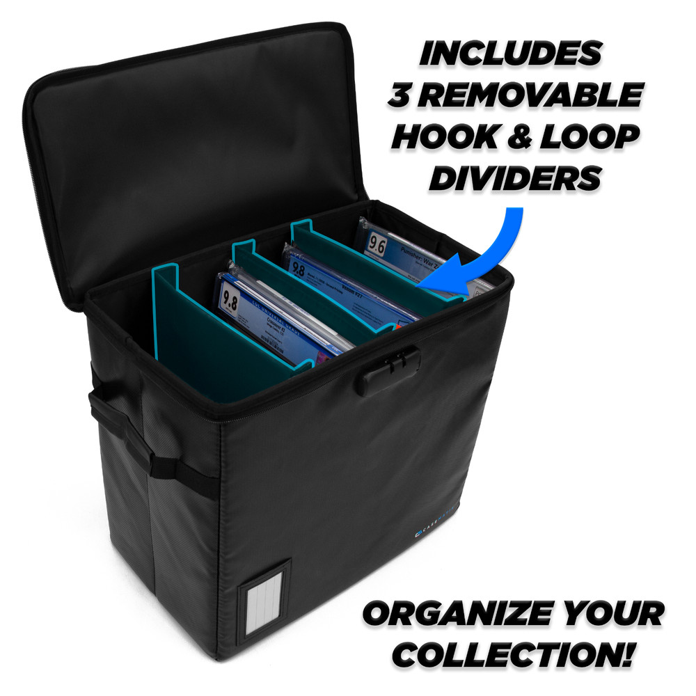 Casematix Comic Book Storage Bin – Fits 30 CGC Graded Comics, 3-Pack