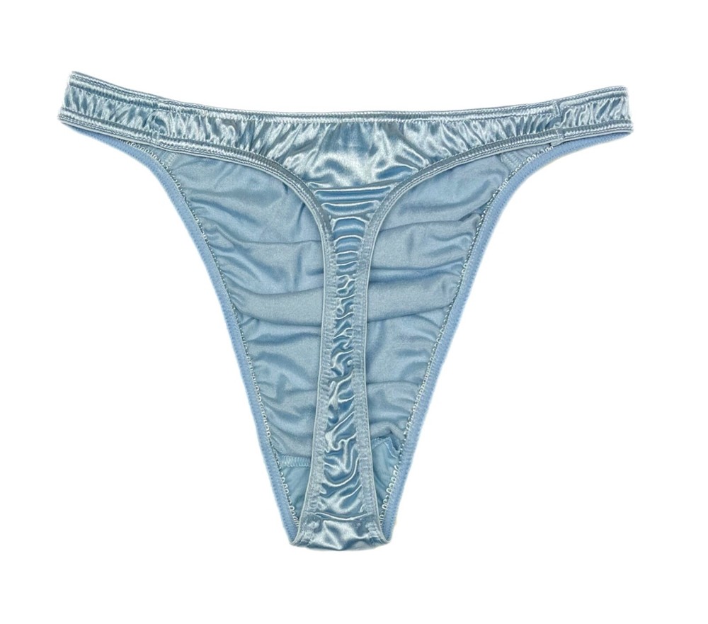 Second Skin Satin Thong Sky Blue M