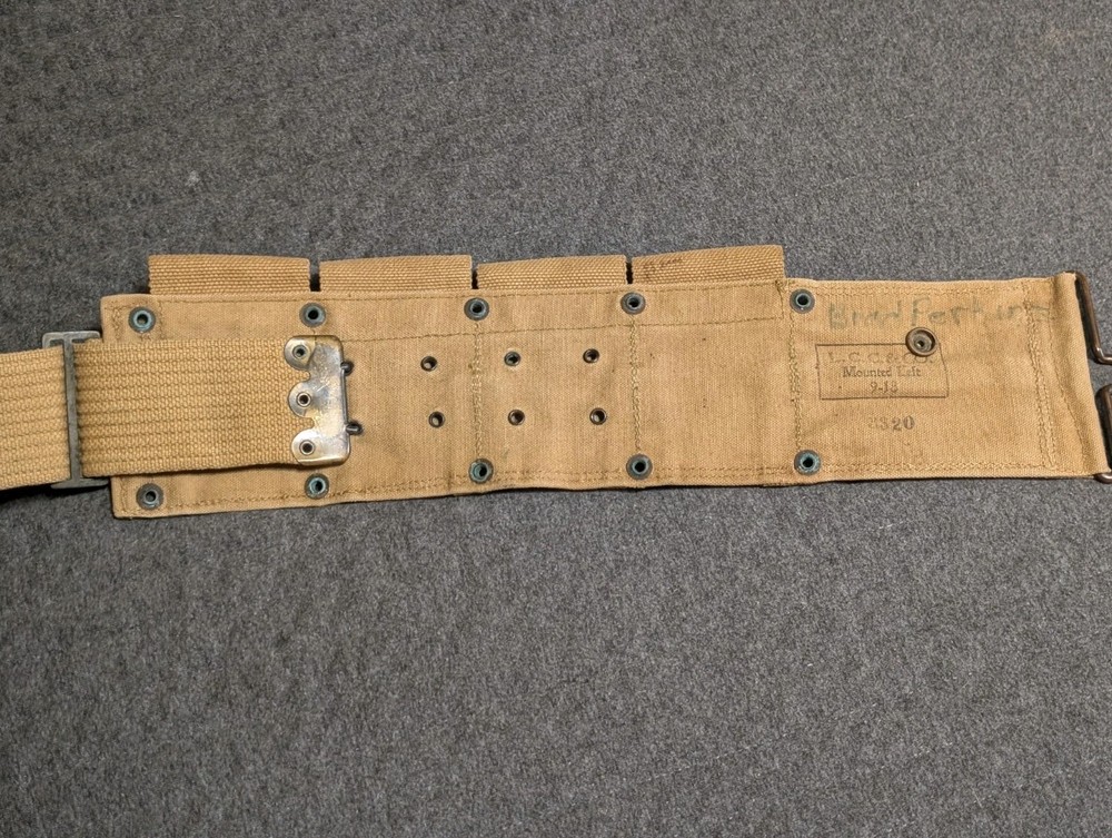 Original WWII L.C.C Co. 1918 Mounted Ammo Belt