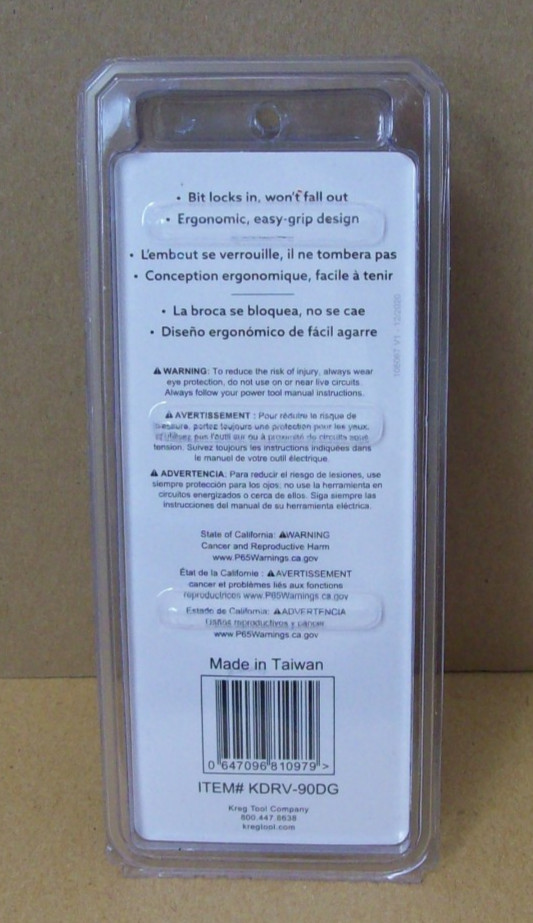 Kreg 90° Pocket Hole Driver - # KDRV-90DG - NEW