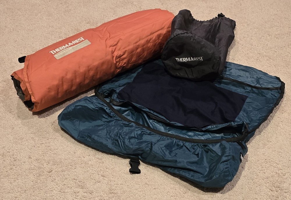 Thermarest Pro Plus Reg Sleeping Mat with Cinch Bag - USA Made EUC