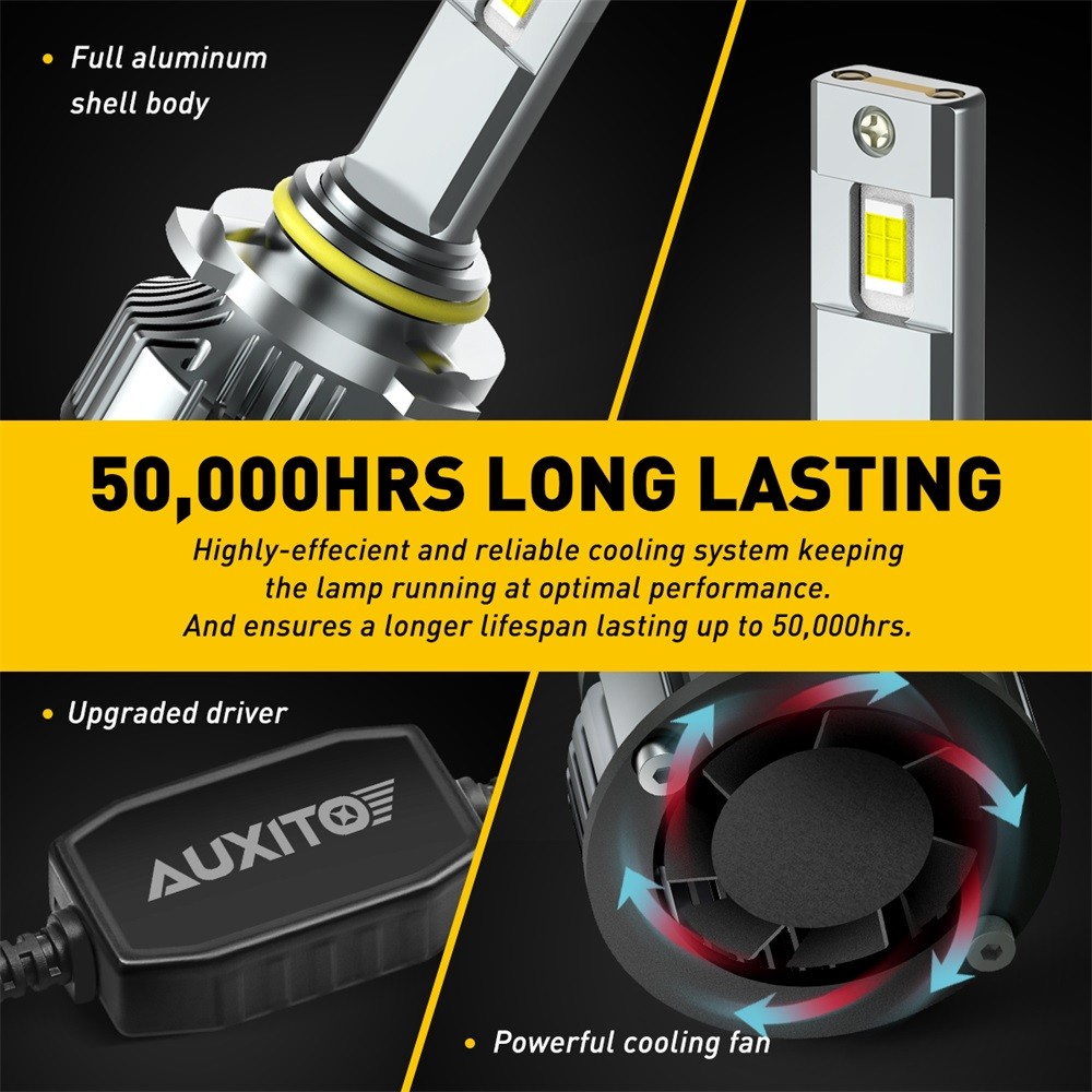 AUXITO 9005 LED Bulbs Headlight High or Low beam Conversion Kit Plug&Play E