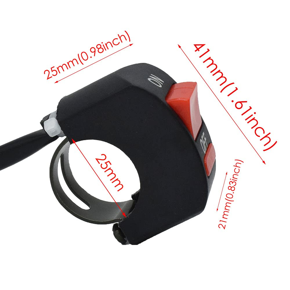 1" 25Mm Motorcycle Handlebar Switch Headlight Fog Light Start Ignition Kill on