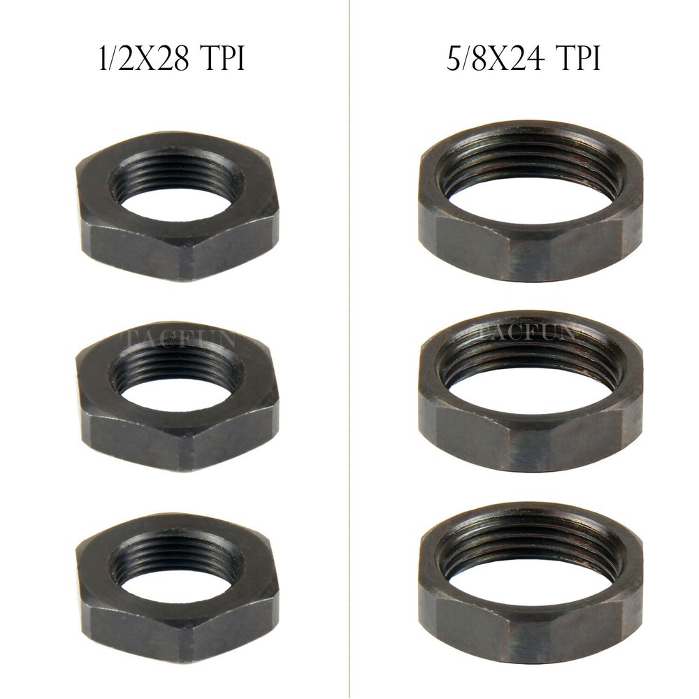 3 PCS Steel Jam Nut for Muzzle Brake .223 .308 (Thread Selection)