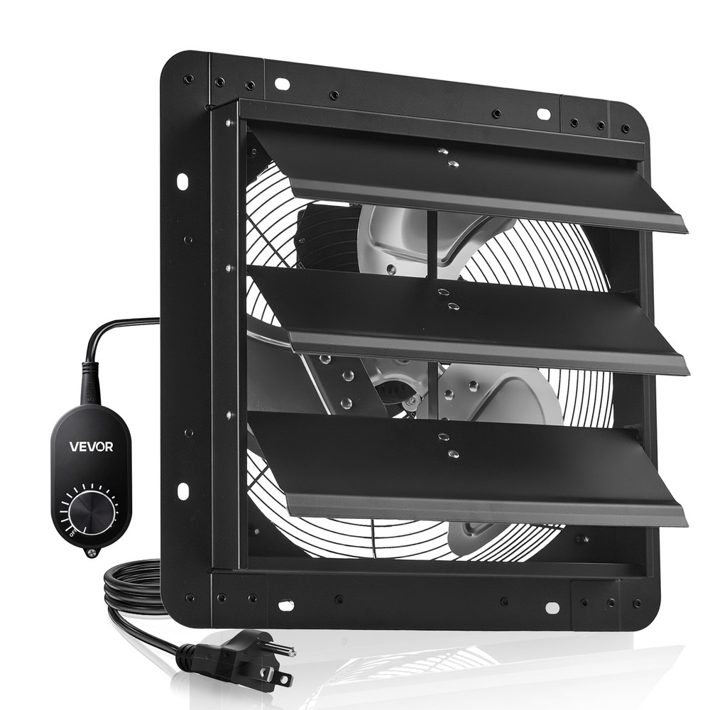 VEVOR 14 in Shutter Exhaust Fan with Speed Controller Wall Mount for Shed