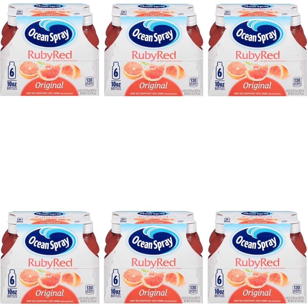 Ocean Spray Fruit Juice, Ruby Red Grapefruit, 10 Fl Oz, 6 Count (6 Pack)