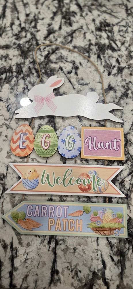 Wooden Easter Sign, Hanging