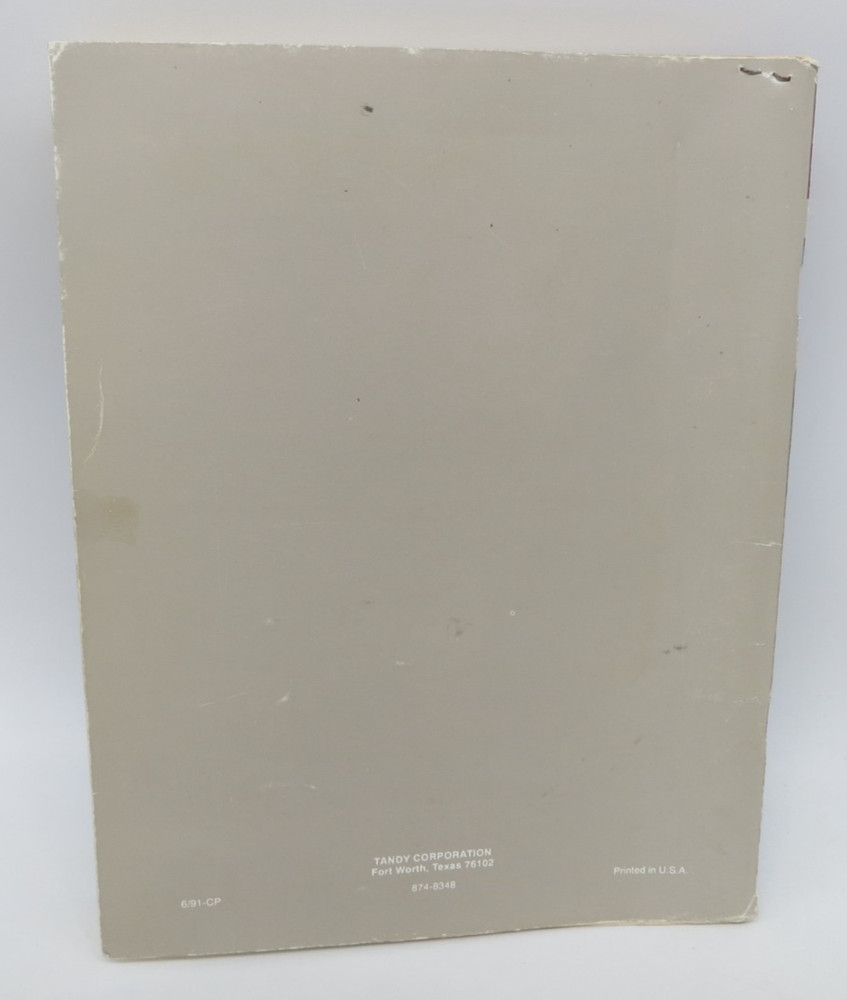 TANDY 2500 SX User's Guide (1991, Paperback) Vintage Computer Book