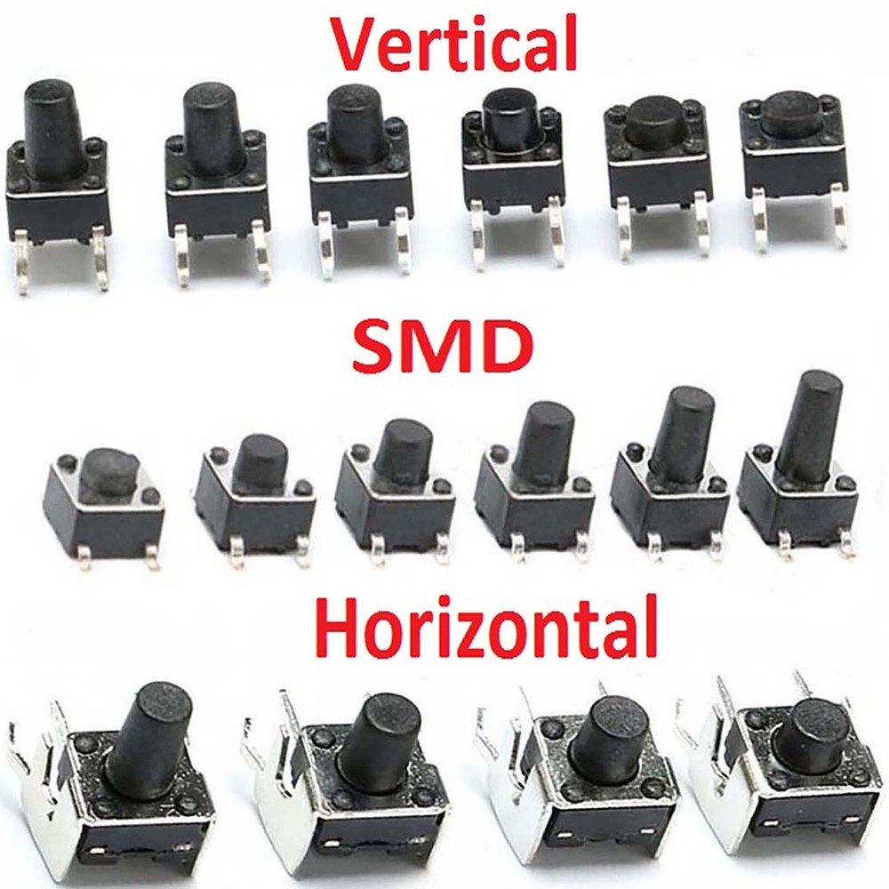 Momentary Tactile Push Button Switch Vertical / SMD / Horizontal Mini Micro PCB