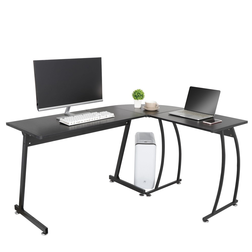 58" L-Shaped Corner Computer Home Desk PC Laptop Study Table Workstation