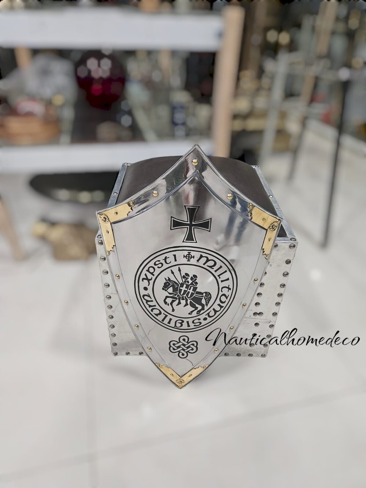 Medieval Templar Knight Shield-Crusader Shield for Decor Display Shield Gift