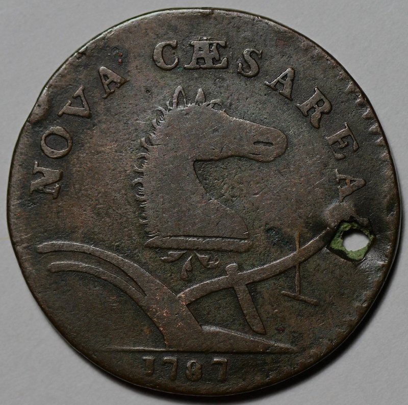 1787 New Jersey Colonial Copper - Holed