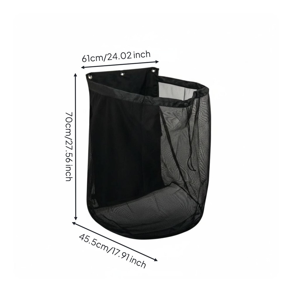 Fence Hanging Pool Organizer Adjustable Straps Poolside Hanging Mesh Bag