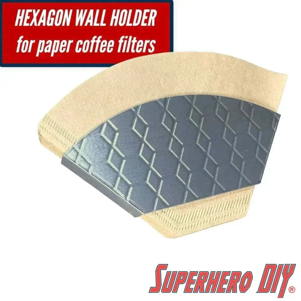 Wall Mount Filter Holder for Pour Over Coffee Filters | Inside Shelf Filter Stor