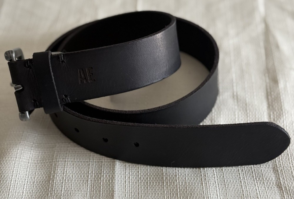 American Eagle Black Leather Work Belt - Men's Size 34