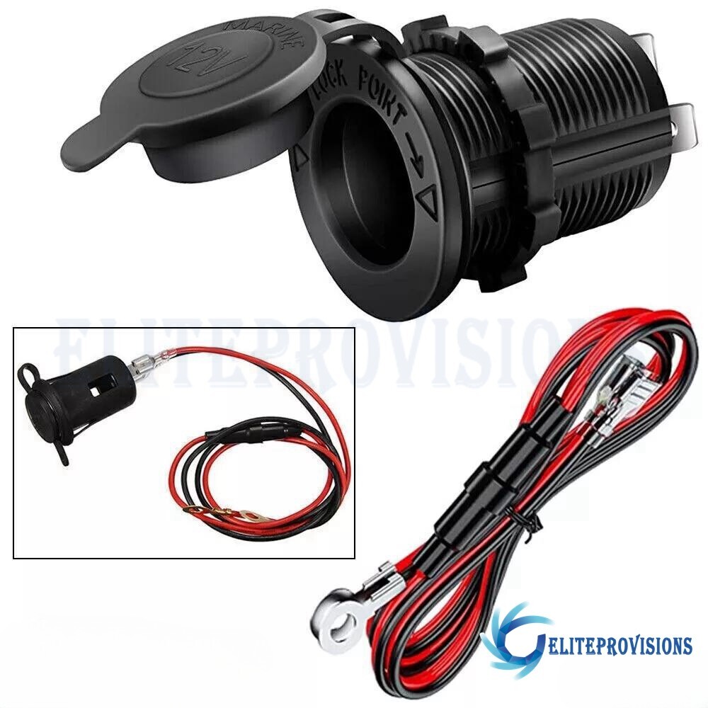 *Cigarette Lighter Socket Power Outlet Socket Receptacle Car Motorcycle ATV 12V*