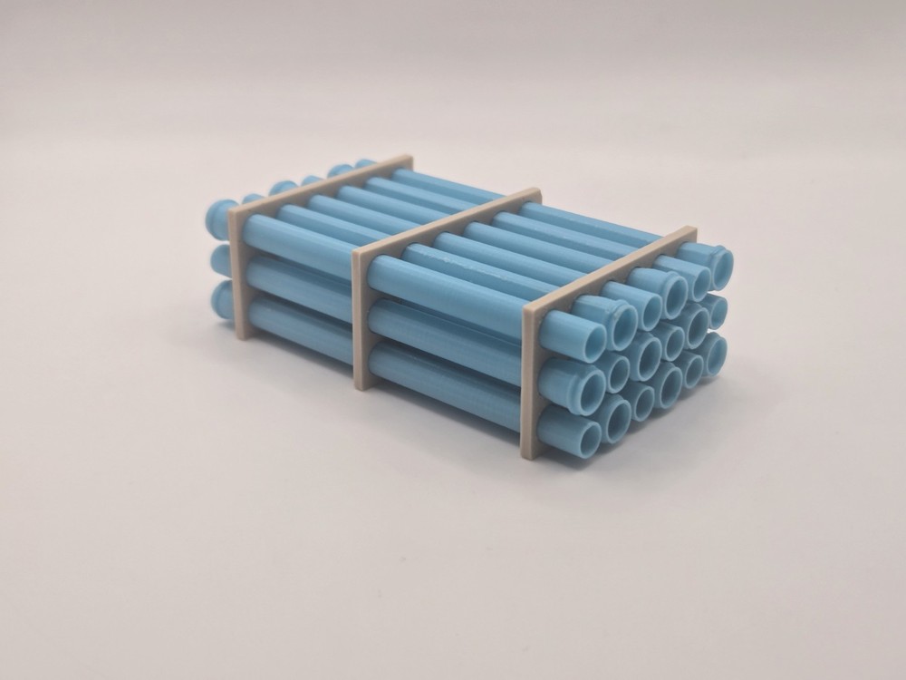 1/50 Scale 12" Sky Blue Water Pipe Trailer Load/Diorama Accessory