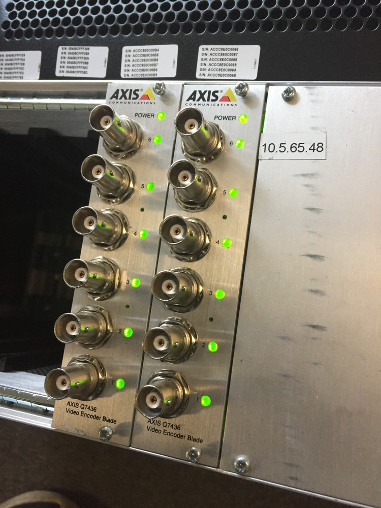 AXIS Q7920 Rackmount Video Encoder Chassis with 2X Axis Q7436 cards- 30 day